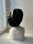 Шапочка Міріам зимова з флісом чорна трикотажна зі сріблястими вставками hatmiriamflis-1 фото 5