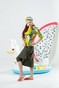 Купальний костюм комбілегінси хакі та кофтинка з вшитим топом з чашечками принт фізаліс swimsuitk-2 фото 2
