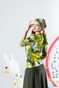 Купальний костюм комбілегінси хакі та кофтинка з вшитим топом з чашечками принт фізаліс swimsuitk-2 фото 3