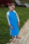 Детский купальный костюм (юбочка и кофточка и леггинсы синий с чешуйками) dytswimsuits-3 фото 1