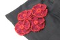 Шапочка Мириам трикотажная черная с вязаными цветы ручной работы hatmiriamdemi-14 фото 8