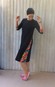 Купальна сукня пряма чорна з веселковим принтом swimsuknia-9 фото 4