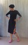 Купальна сукня пряма чорна з веселковим принтом swimsuknia-9 фото 3