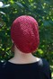 Шапочка Ніті з плетеною сіткою ручної роботи відтінок бордо (форма Міні) nitiv-2 фото 3