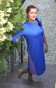 Купальное платье (синее с лиловыми вставками) swimsuknia-11 фото 3