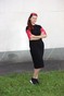 Платье-футболка черное с арбузным принтом suknyafutbolka-1 фото 1