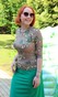 Купальный костюм (зеленая юбочка+кофточка с драгоценным принтом) swimsuits-2 фото 2