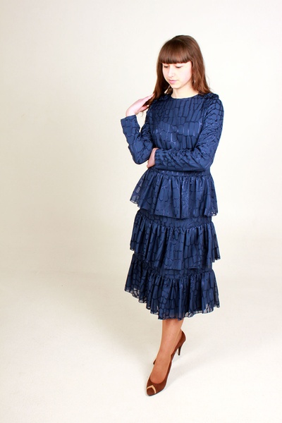 Праздничное платье Виола (шифоновое с воланами) фото