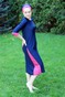 Купальное платье (тёмно-синее со вставкой фуксия) swimsuknia-14 фото 2