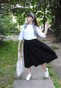 Чёрная юбка Татьянка трикотажная на резинке черная skirttet-3 фото 1