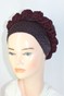 Шапочка Павлин легкая бордо с плетенным украшением hatpavabpr-1 фото 3
