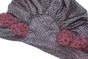 Шапочка Павлин легкая бордо с плетенным украшением hatpavabpr-1 фото 4