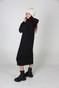 Чёрное Платье-худи с начесом и цветочным принтом в капюшоне suknyahudi-21 фото 5