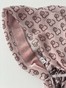 Бандана с имитацией платка розовая пудра принт сердечки bandanahustkal-26 фото 4