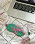 Маска для сна из гипоаллергенного искусственного шелка с розовыми листьями maskasht-1 фото 6