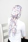 Бандана Дана с длинными хвостами и вшитой велюровой лентой сатиновая с цветочным принтом bandanahvostyi-9 фото 4