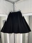 Чёрная детская свободная трикотажная юбка на резинке dytskirttr-20 фото 3