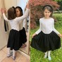 Чёрная детская свободная трикотажная юбка на резинке dytskirttr-20 фото 2
