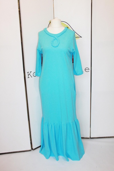 Голубое платье Коса фото