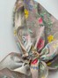 Бандана Дана з довгими хвостами та вшитою велюровою стрічкою льняна квіткове поле bandanahvostyi-13 фото 2