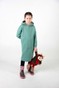 Дитяча сукня-худі з начосом та квітковим принтом в капюшоні відтінку Полин dytsukniahudi-3 фото 1
