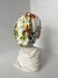 Объемная Беретка из эко-замша белая с цветами beretobiemez-2 фото 9