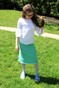 Мятная детская юбка футер с люрексом dytskirtft-3 фото 1