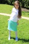 М'ятна дитяча спідниця футер з люрексом dytskirtft-3 фото 2