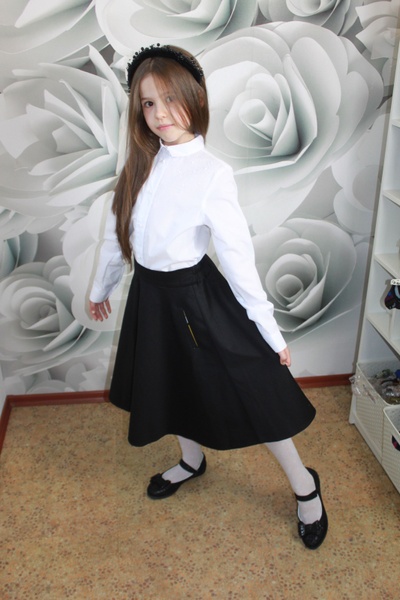 Детская школьная юбочка Чёрная фото