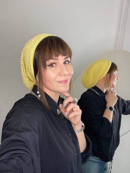 Шапочка Ніті з плетеною сіткою ручної роботи (форма Максі) фото