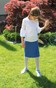 Синяя детская юбка футер с люрексом dytskirtft-4 фото 1