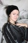 Шапочка Энжи Классика со вшитым объемом велюровая чёрная с перьями enzhivel-2 фото 3
