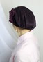 Шапочка Павлин легкая бордо с шифоновыми цветами hatpavabpr-2 фото 5