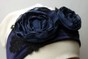 Пов'язка Іда синя з шифоновими квітами на оксамитовій основі product-210 фото 2