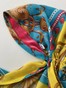 Бандана с имитацией платка принтованная в желто-голубых оттенках bandanahustkat-14 фото 7