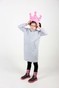 Сіра меланж дитяча сукня-худі з начосом з підкладкою "Кити" в капюшоні dytsukniahudi-8 фото 1