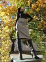 Демисезонная юбка с вставками из эко-кожи skirtdemiesh-1 фото 4