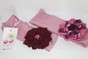 Сливовая повязка с вязаным бордовым цветком ручной работы product-879 фото 2