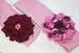Сливовая повязка с вязаным бордовым цветком ручной работы product-879 фото 1
