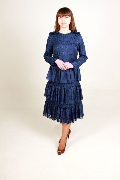 Праздничное платье Виола (шифоновое с воланами) фото