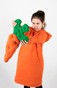 Помаранчева дитяча сукня-худі з начосом з підкладкою "Лего" в капюшоні dytsukniahudi-10 фото 6