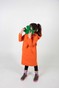 Оранжевое детское платье-худи с начесом с подкладкой "Лего" в капюшоне dytsukniahudi-10 фото 4
