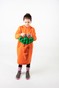 Помаранчева дитяча сукня-худі з начосом з підкладкою "Лего" в капюшоні dytsukniahudi-10 фото 5