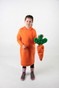 Оранжевое детское платье-худи с начесом с подкладкой "Лего" в капюшоне dytsukniahudi-10 фото 7