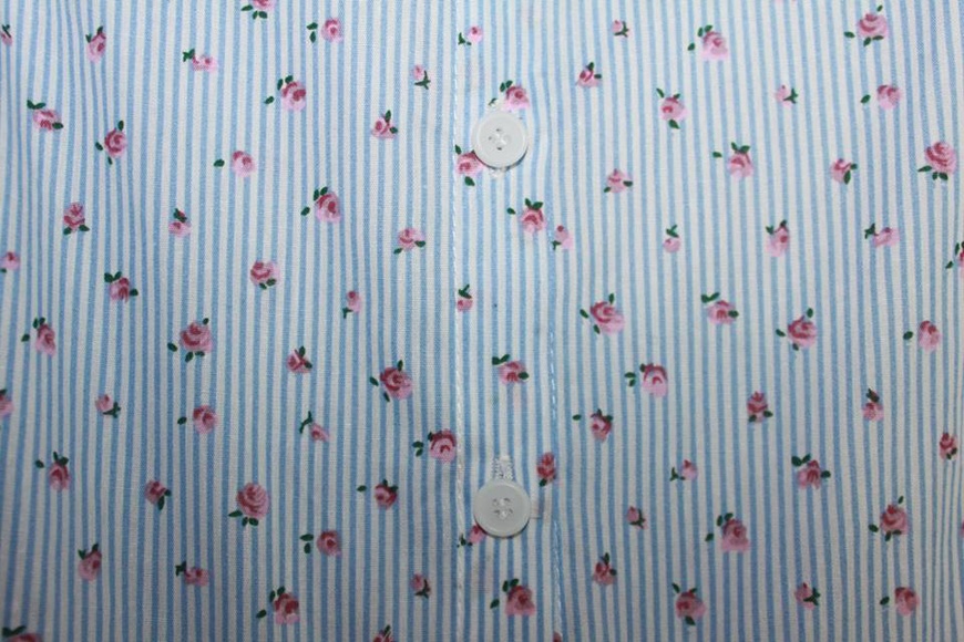 Детское платье-рубашка (полосатое в мелкую розочку) фото
