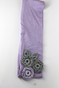 Лиловая повязка с вязаным украшением ручной работы "Три цветка" product-891 фото 8
