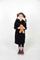 Чёрное детское платье-худи с начесом и цветочным принтом dytsukniahudi-13 фото 1